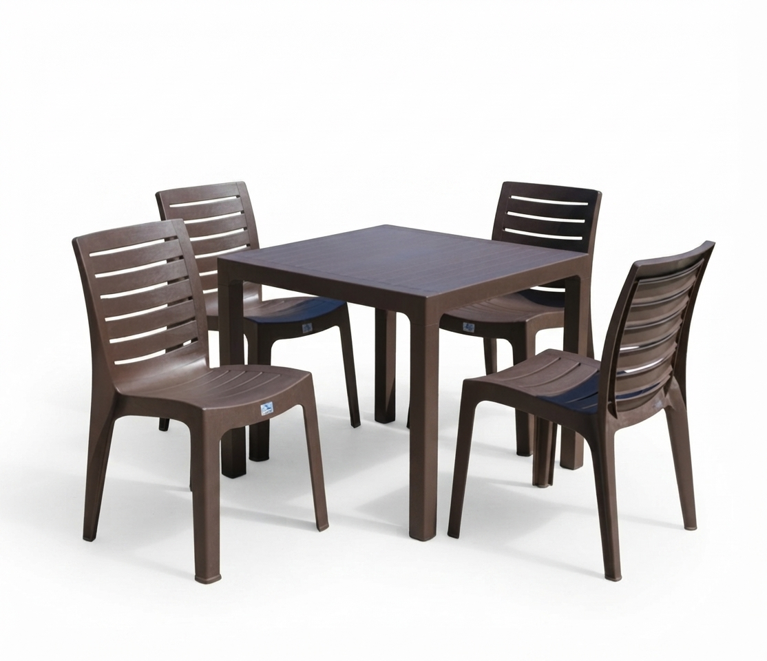 JUEGO COMEDOR MADEIRA CON 4 SILLAS 4