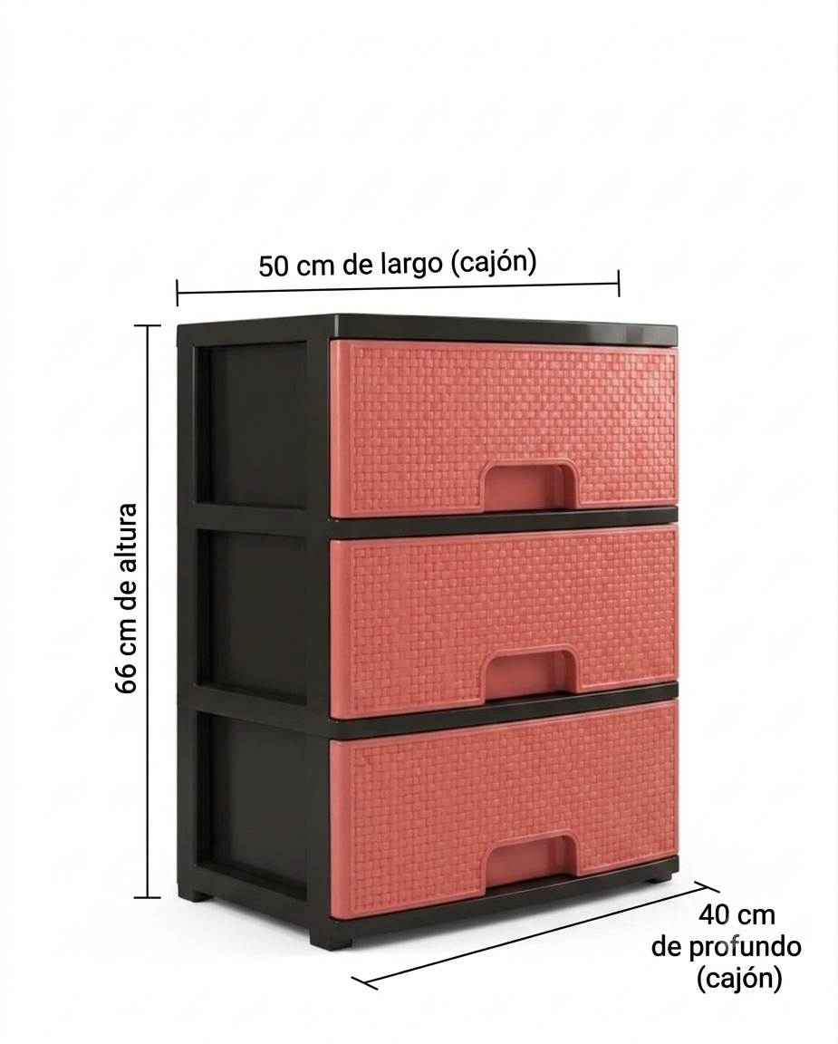 Cajonera diseño ratán 4