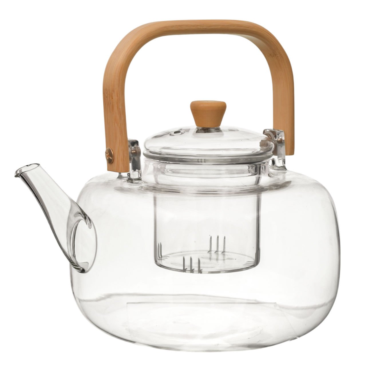 TETERA VIDRIO C/ INFUSOR AMP;AMP;MANGO BAMBOO SAN5478/412001 1400ML