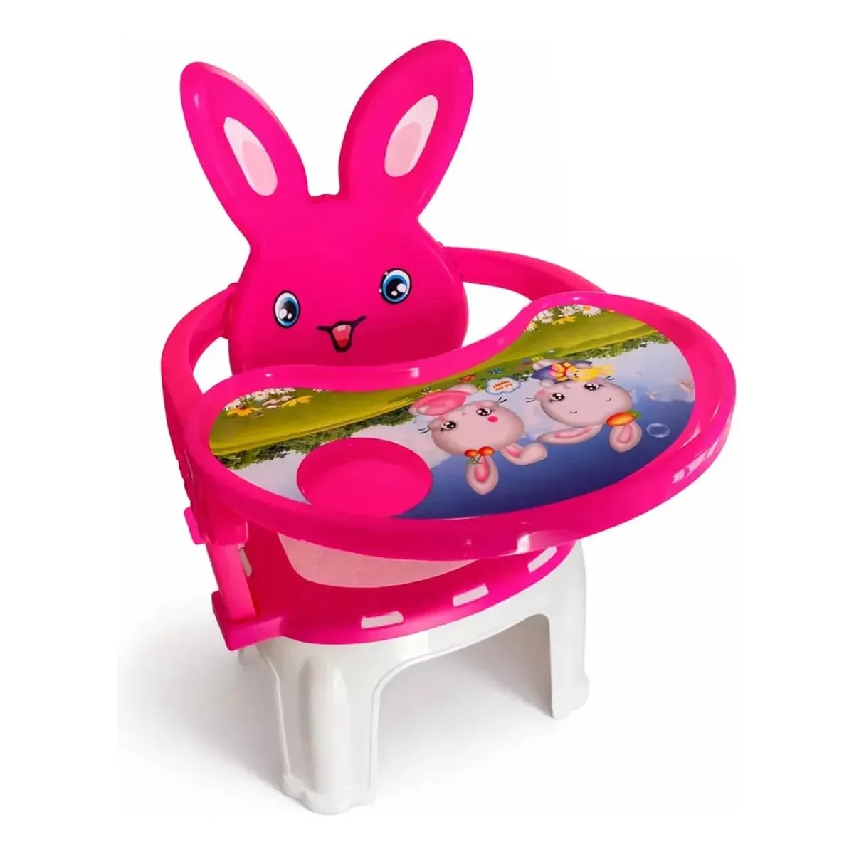 SILLA PLAST. COMEDOR INFANTIL AJUSTABLE CONEJO REF:PRI-019
