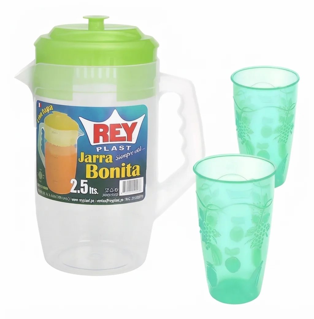 JARRA BONITA 2.5LT CTAPA MAS 2 VASOS